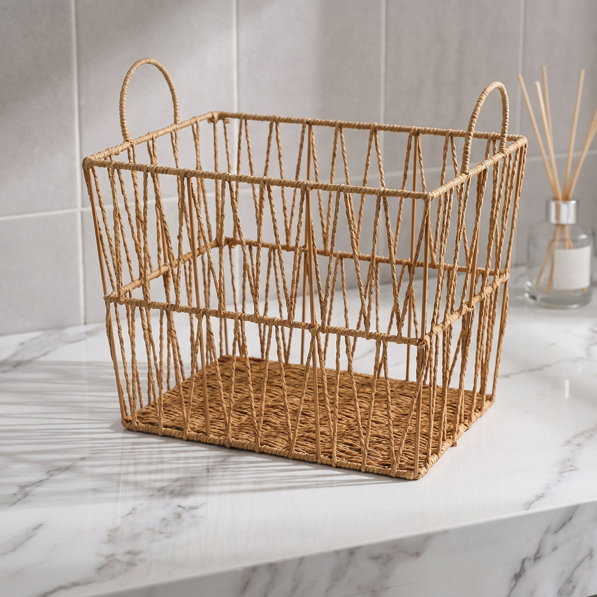 Handcrafted Rope Woven Storage Basket Acalora