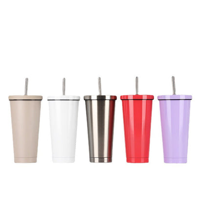 Women's Stainless Steel Tumbler with Straw Skanto