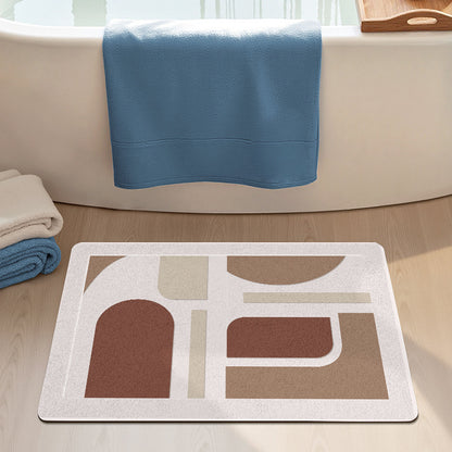 Modern Abstract Bath Mat Acalora
