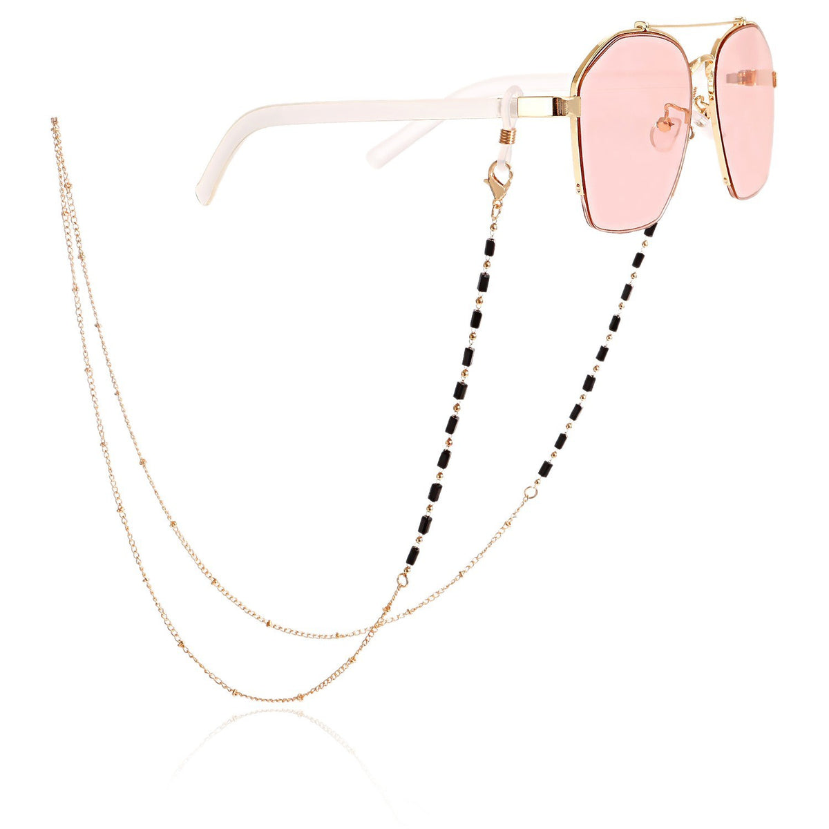 Stylish Sunglasses with Decorative Chain Acalora