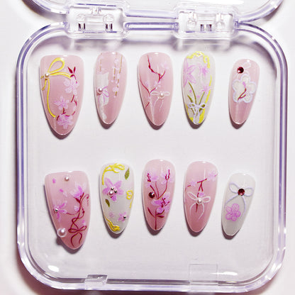 Floral Pattern Gel Nail Art Acalora