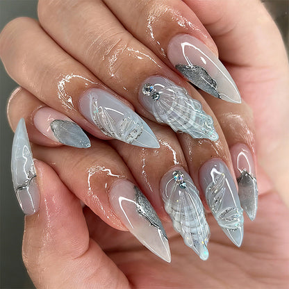 Glittering artificial nail creation Acalora