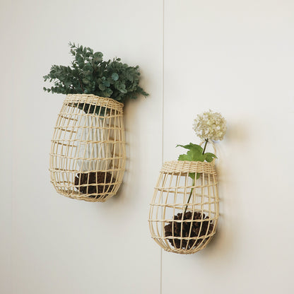 Handwoven Natural Storage Baskets with Handles Acalora