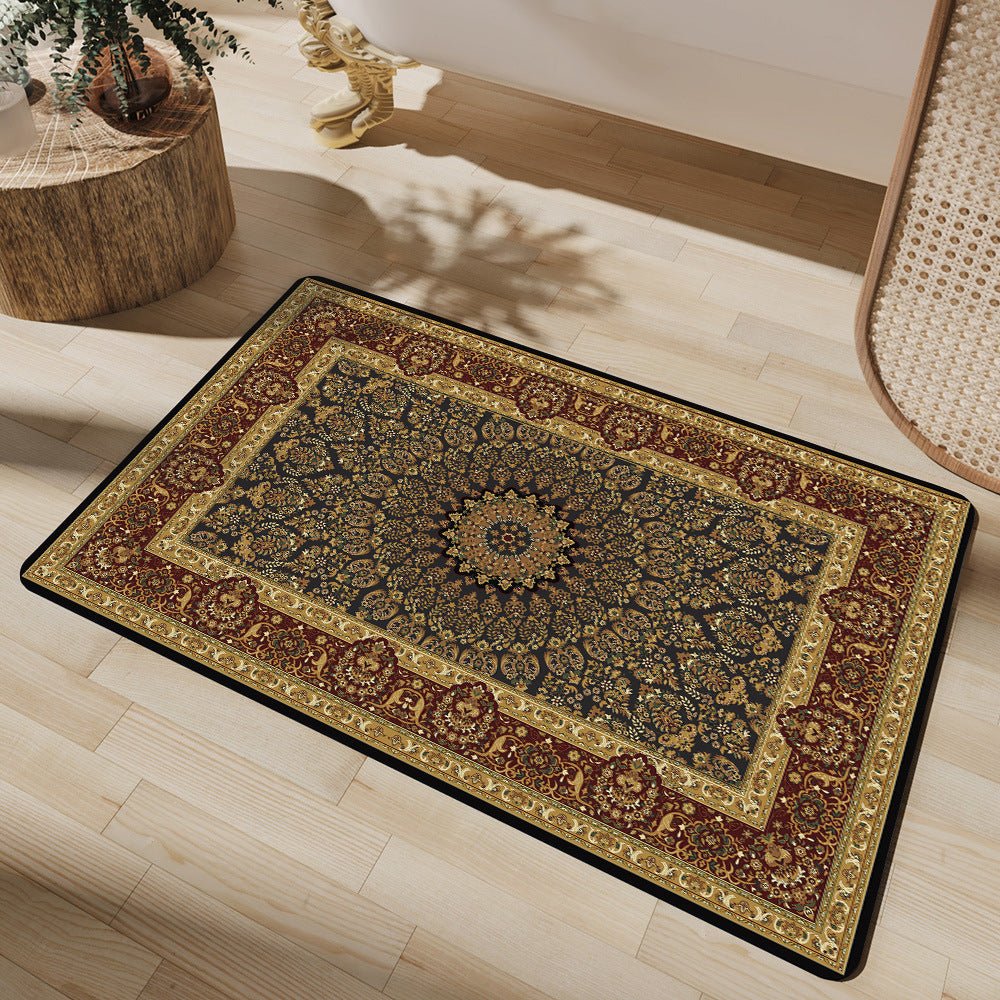 Elegant Floral Pattern Bath Mat Acalora