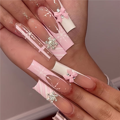 Glamorous Holiday Press-On Nail Set Acalora