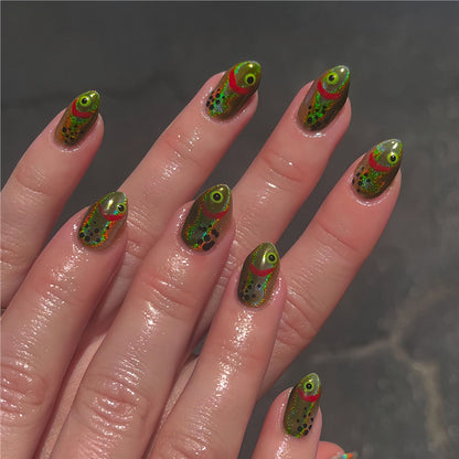 Artistic Fish-Themed Press-On Nails Acalora