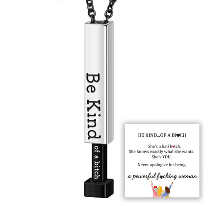 BowLift | Be Kind...of a bi♡ch - Hidden Message Necklace