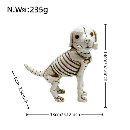 Decorative Dog Skeleton Figurine Acalora