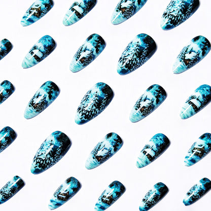 Artistic Winter Cabin Nail Art Acalora