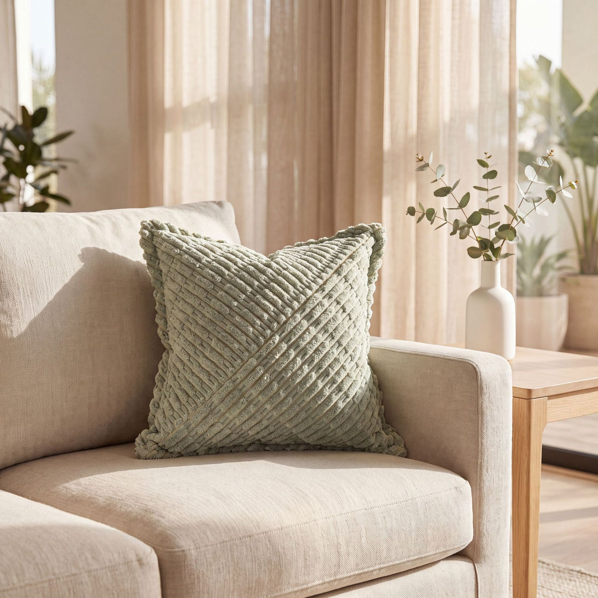 Textured Decorative Throw Cushion