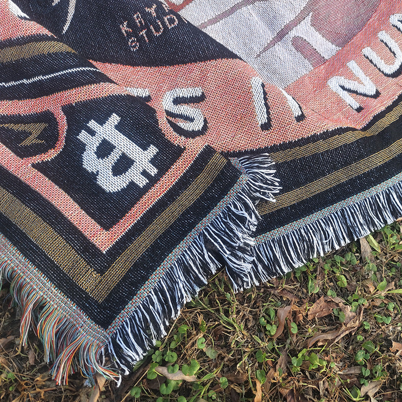 Bitcoin-Themed Tapestry Blanket