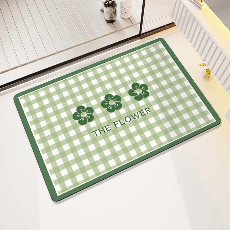 Cheerful Floral Design Indoor Area Mat Acalora