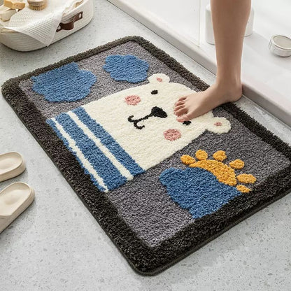 Cute Cartoon Dog Bath Mat
