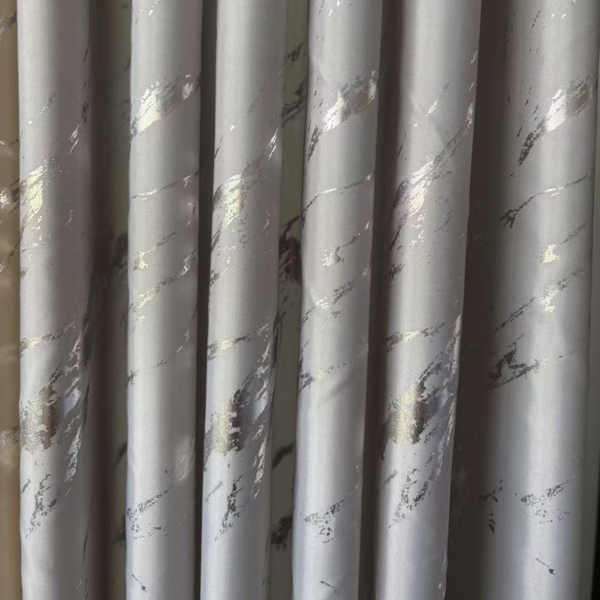 Marble Effect Waterproof Shower Curtain
