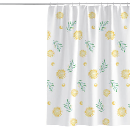 Vibrant Citrus Print Shower Curtain