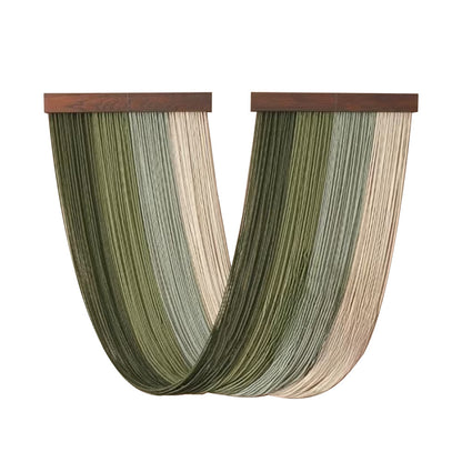 More elegant macrame wall hanging with wooden frame