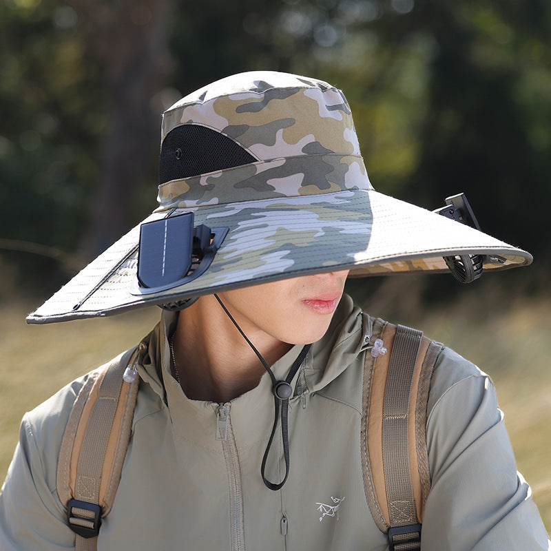 wide-brimmed outdoor sun hat with UV protection, breathable mesh, and adjustable chin strap Bowlift