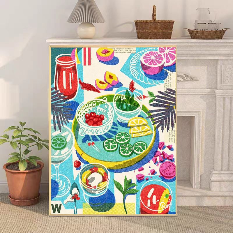 Retro-Inspired Still Life Canvas Art Print
