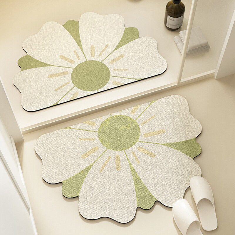 Floral Pattern Bath Mat