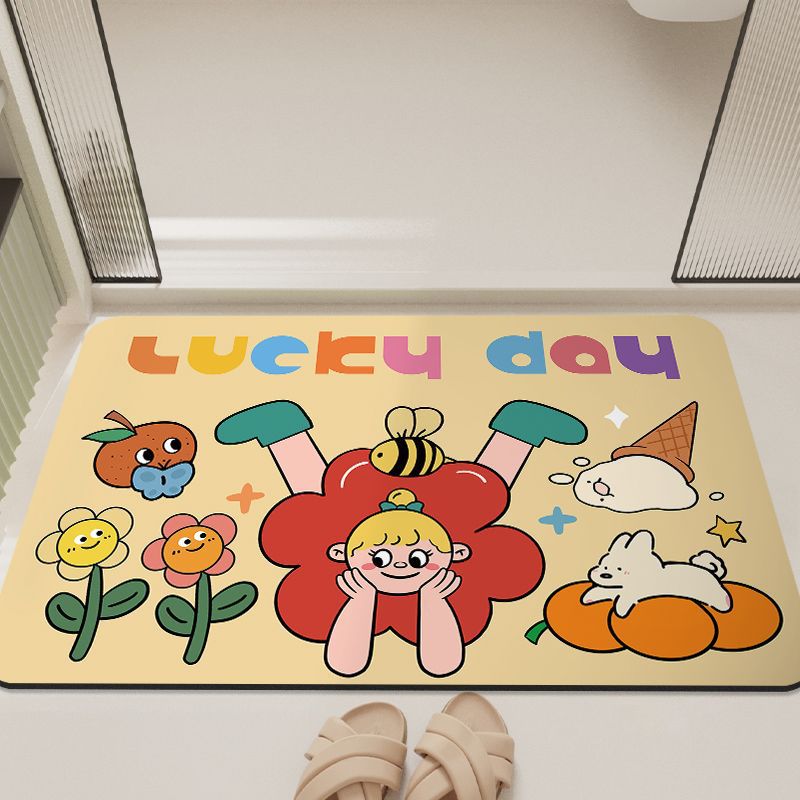 Cartoon-Inspired Bathroom Mat