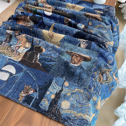 Artistic Floral Tapestry Tablecloth