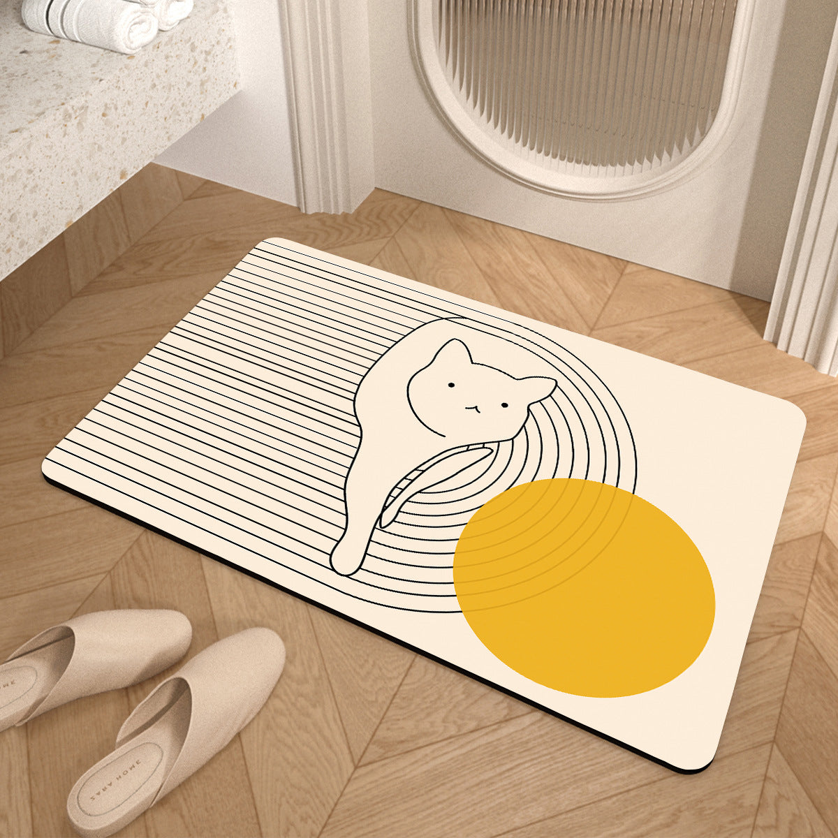 Geometric Patterned Anti-Fatigue Bath Mat Acalora