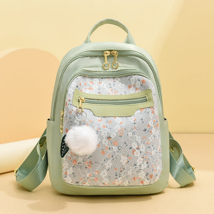 Floral Patterned Casual Backpack Acalora