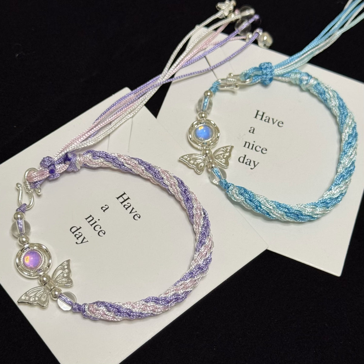 Butterfly Charm Adjustable Friendship Bracelet Acalora
