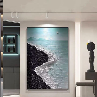 Coastal Wave Relief Artwork