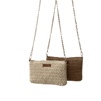 Women's Hand-knotted Shoulder Bag made of Natural Material Karnz