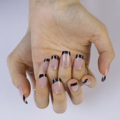 Artificial nails with contrasting French design Acalora