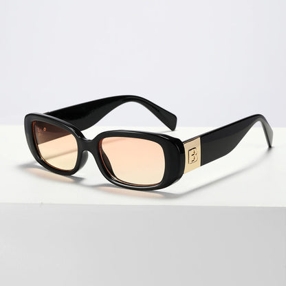 Women trendy sunglasses with fashionable clear frame and UV protection Bowlift