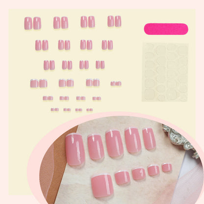 Elegant French Tip Press-On Nails Set Acalora