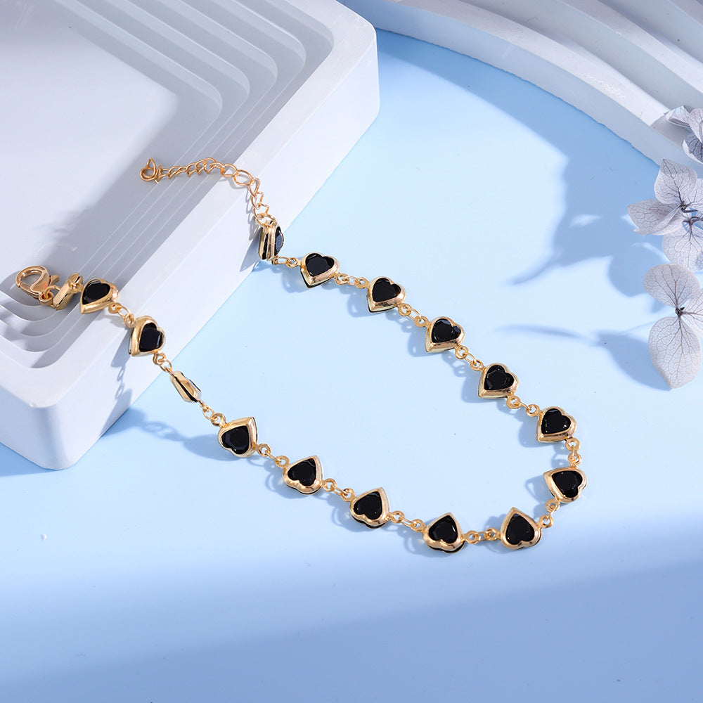 Heart-Shaped Charm Bracelet Acalora