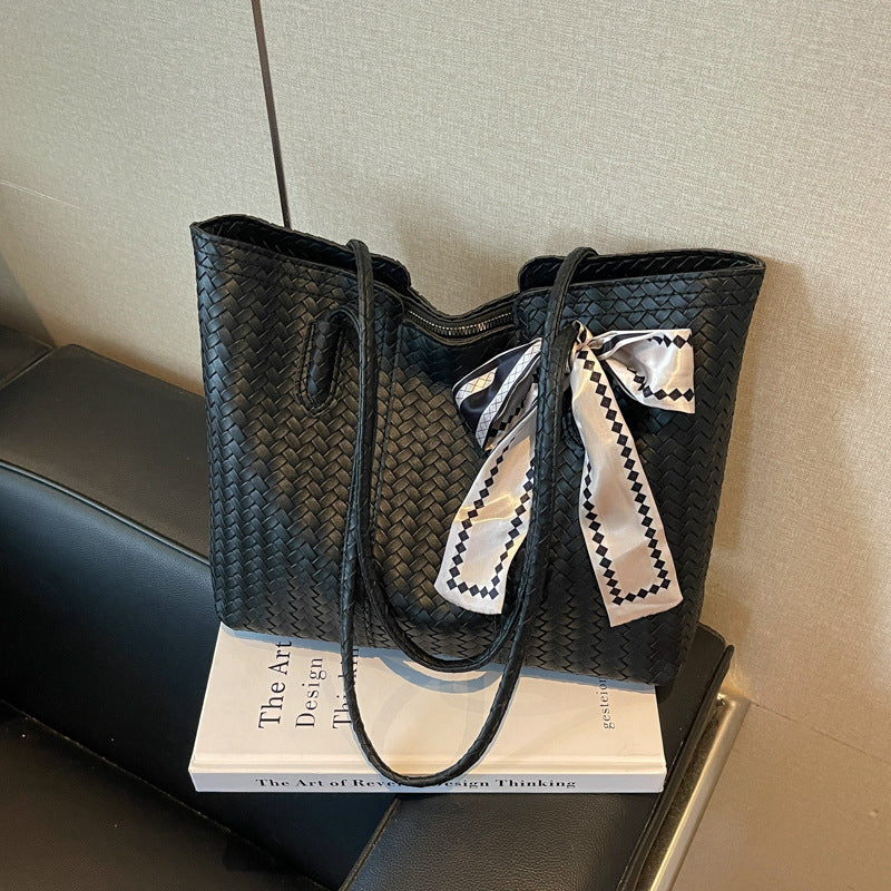 Woven Leather Tote Bag Acalora