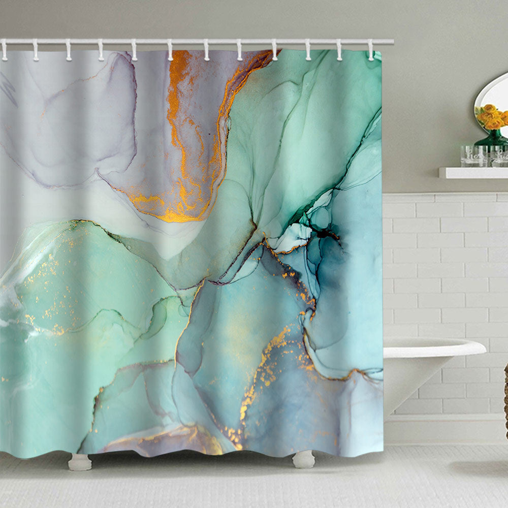 Abstract Marble Design Shower Curtain