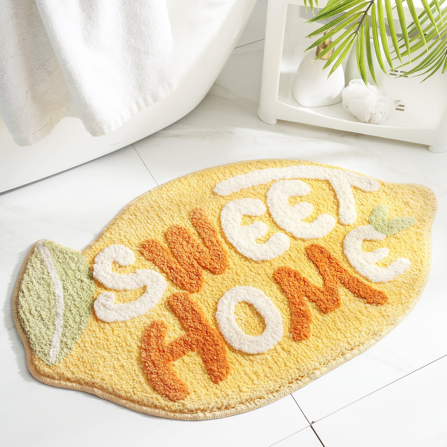 Playful Fruit-Themed Bath Rug
