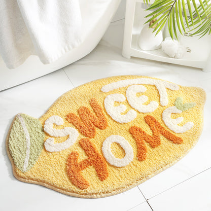 Playful Fruit-Themed Bath Rug