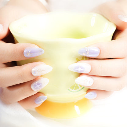Elegant Artistic Press-On Nail Design Acalora