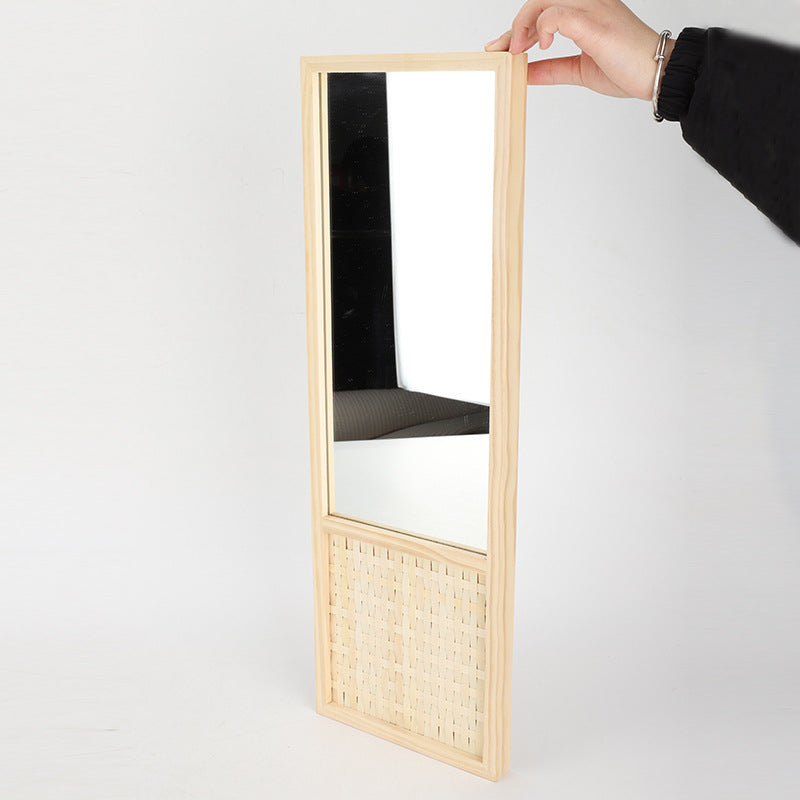 Decorative Wall Mirror Made of Rattan Acalora