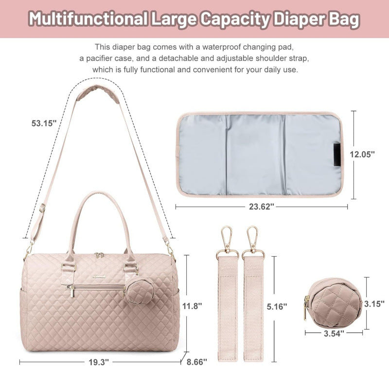Sophisticated Quilted Travel Tote Set Acalora