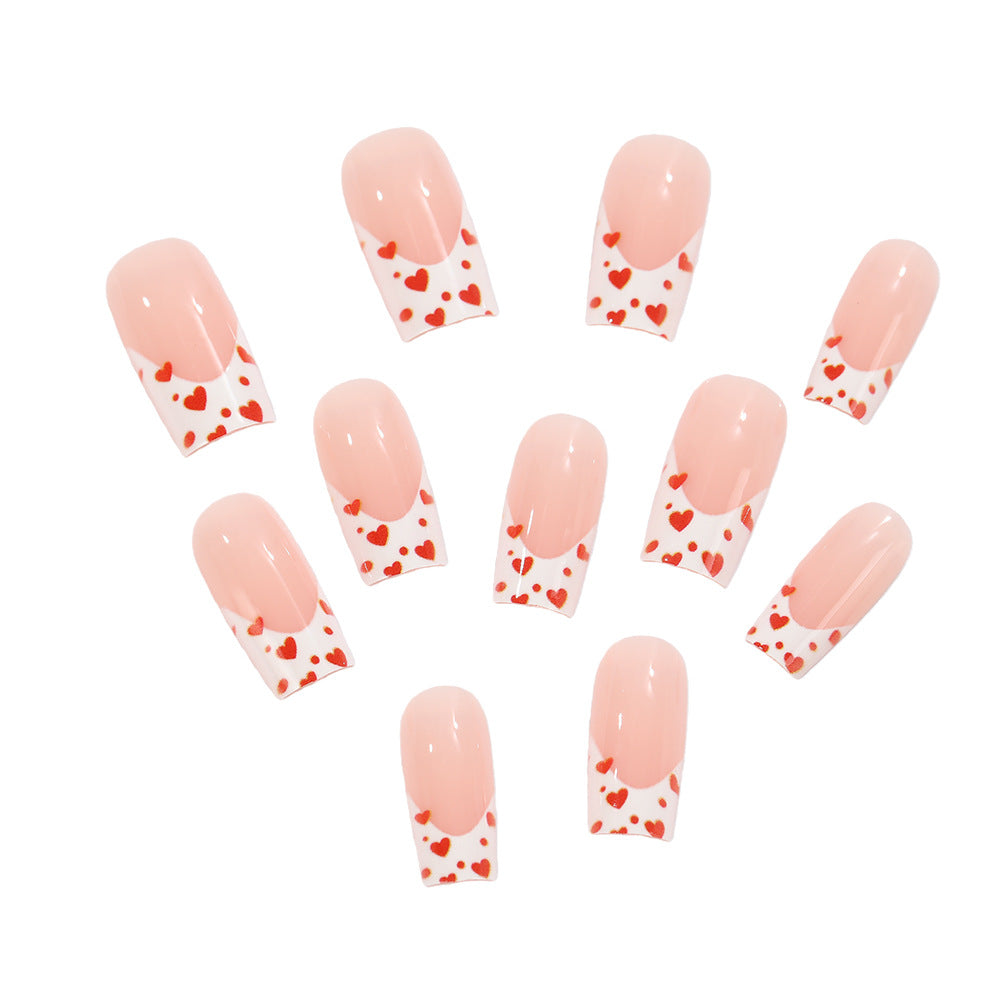 Artificial nails with heart design Acalora