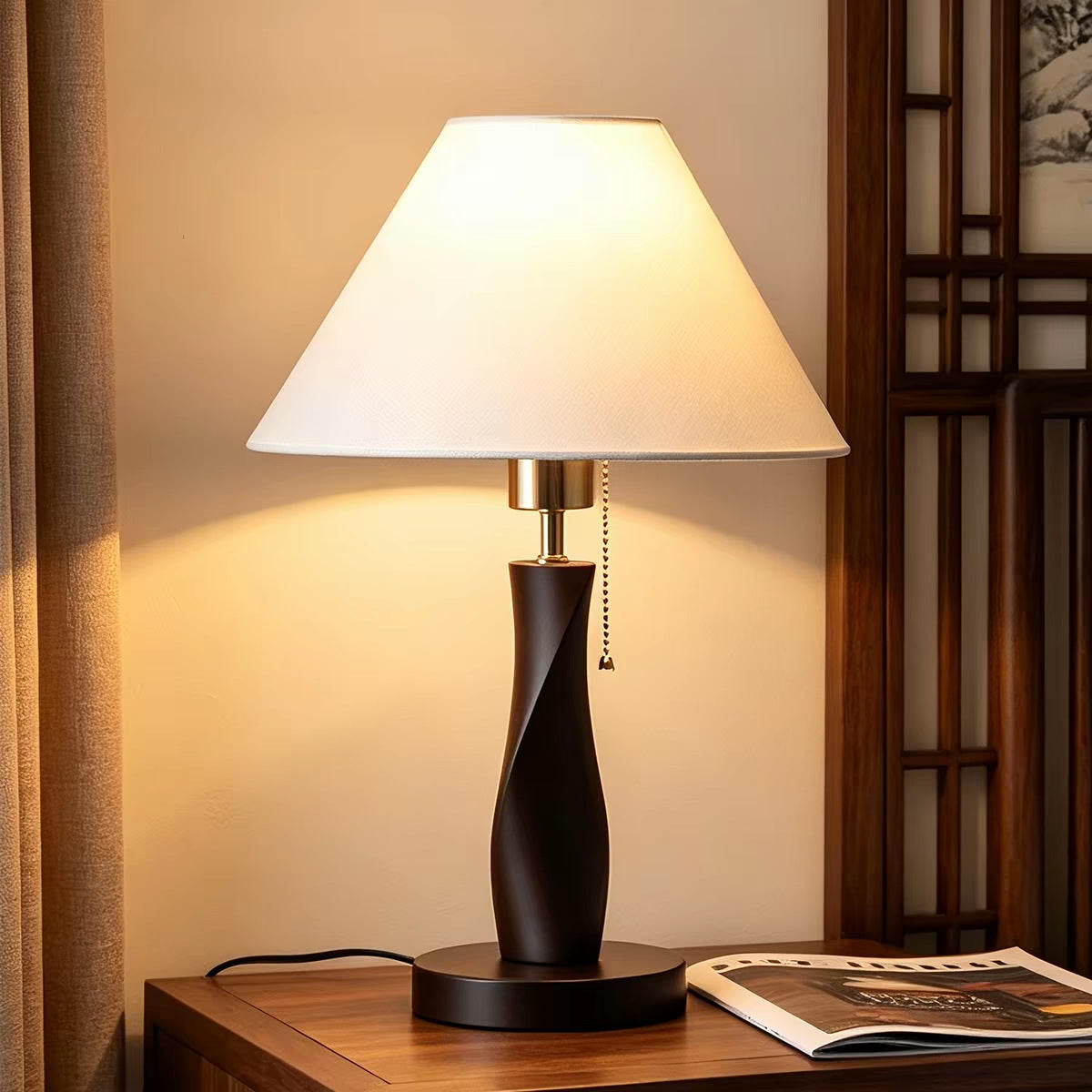 Elegant Twisted Base Table Lamp