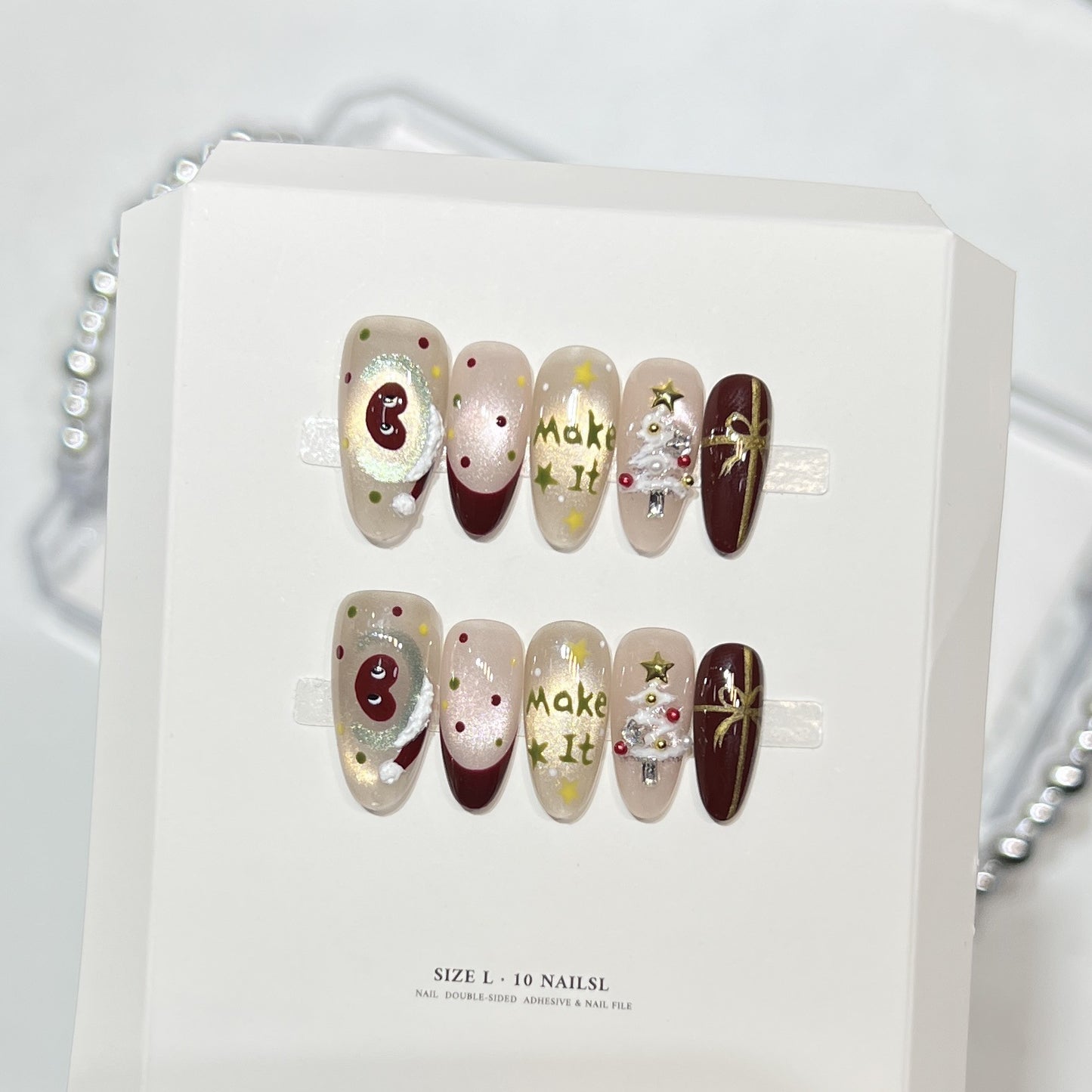 Themed Press-On Nail Art Set with Hello Kitty Designs Acalora