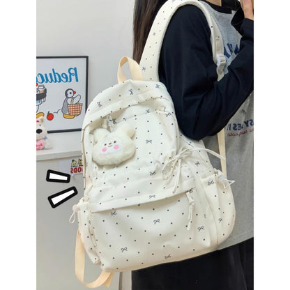 Stylish Polka Dot Casual Backpack Acalora