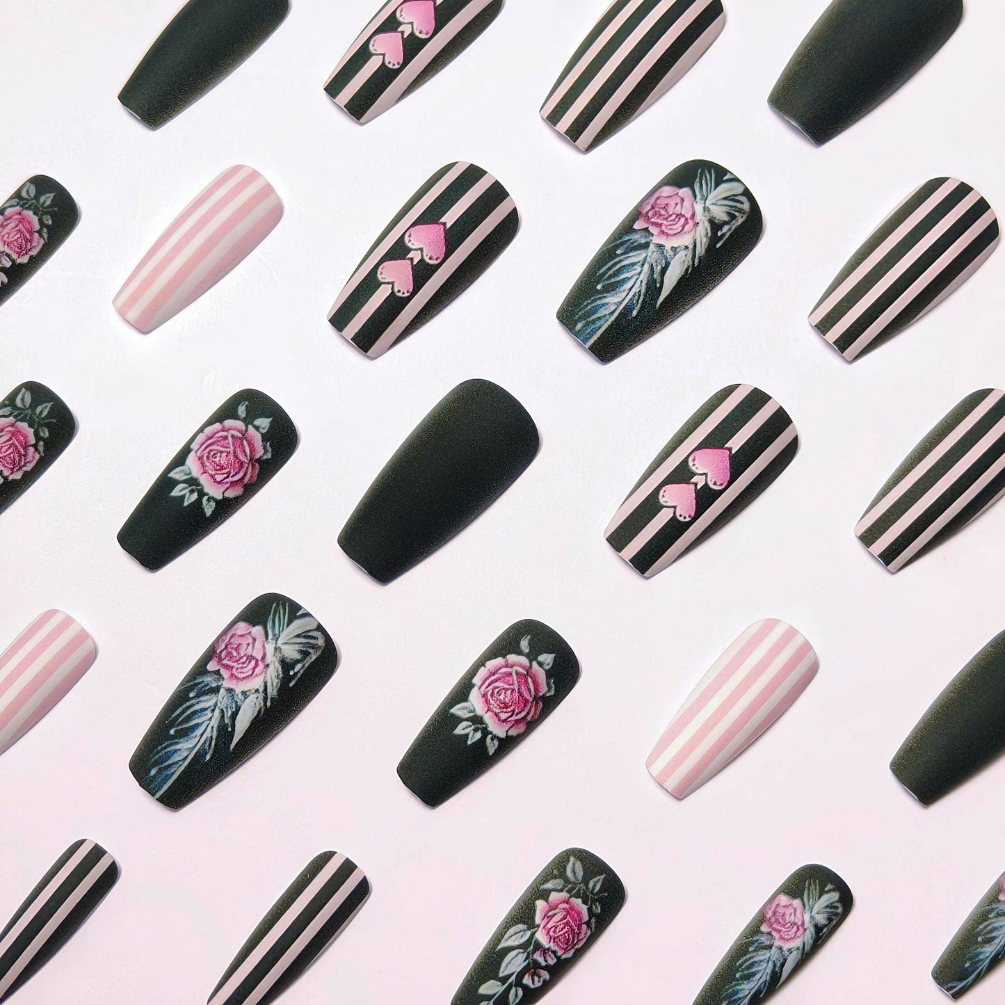 Romantic Floral Design Nail Art Acalora