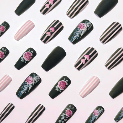 Romantic Floral Design Nail Art Acalora