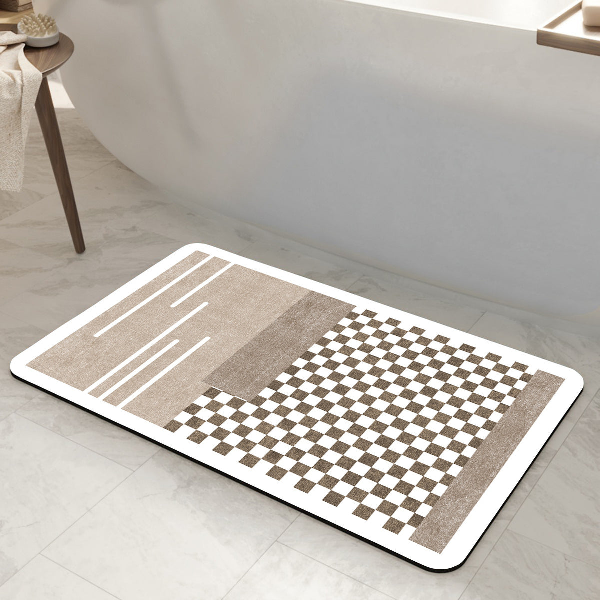 Abstract Modern Bath Mat Acalora