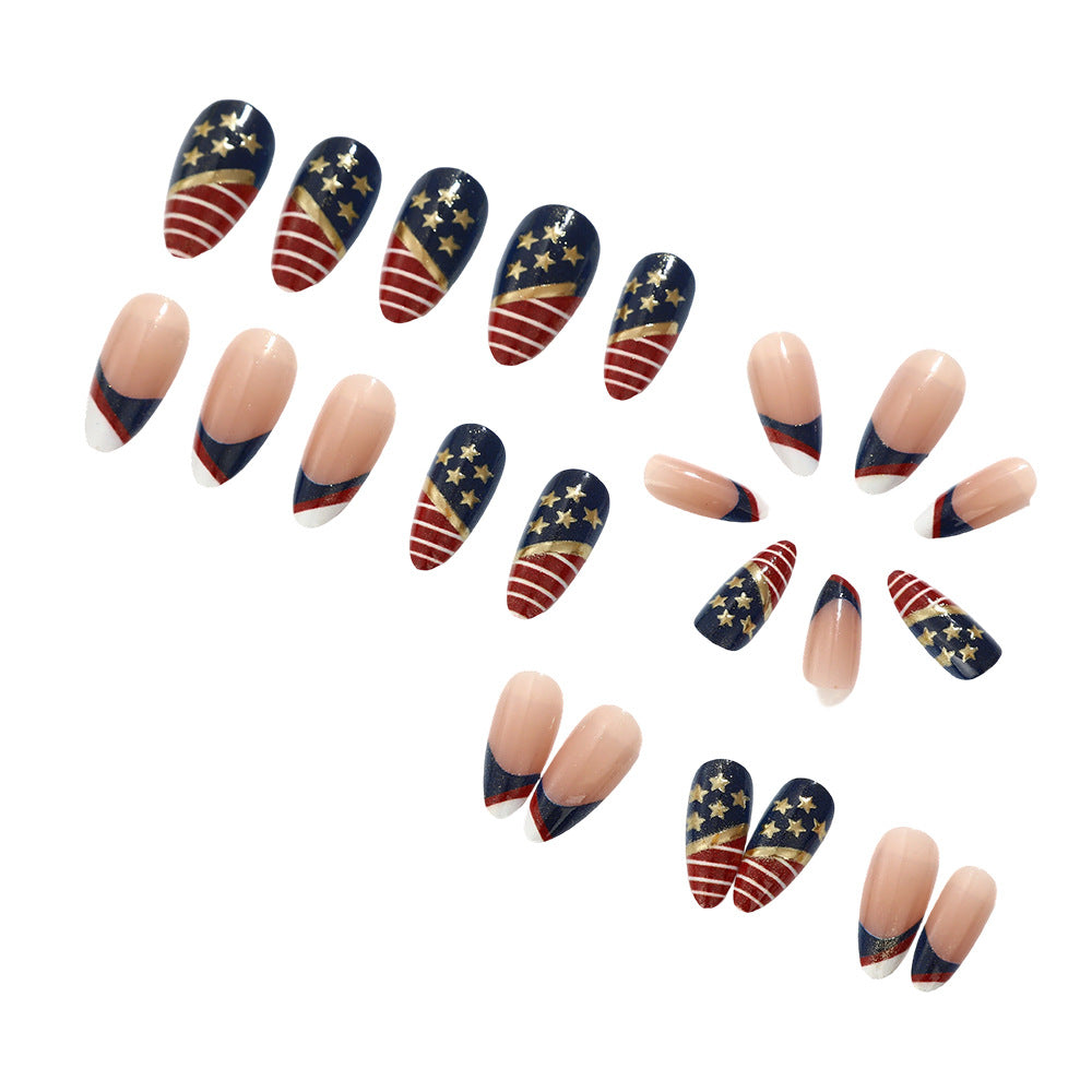 Artful nail tips in patriotic design Acalora
