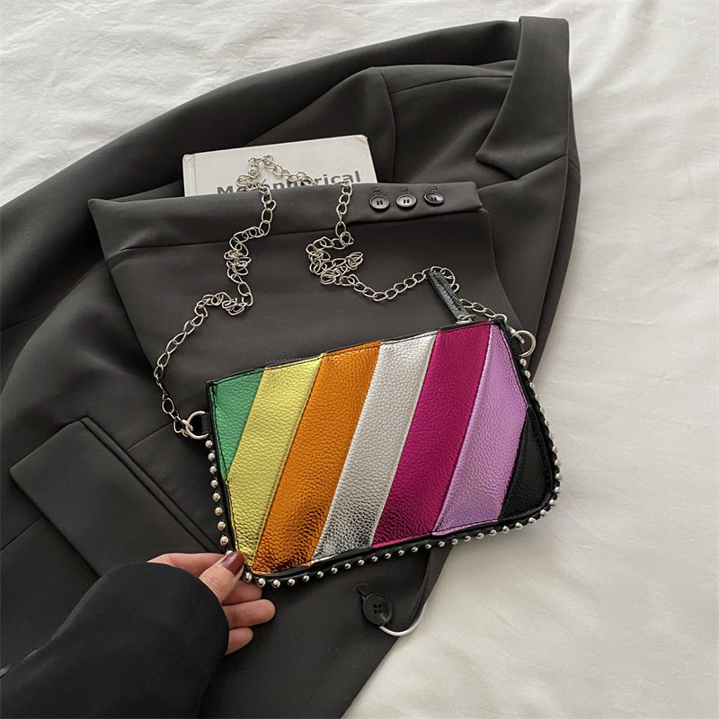 Colorful Metallic Chic Crossbody Bag Acalora